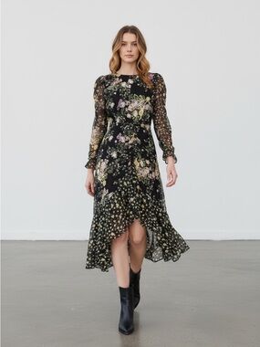 black convertible bridesmaid dress Chiffon A-Line Size:XS - S | in stock fc_stylenumber_51399RBC or with spaghetti straps MADELAINE CREPE MAXI IN
